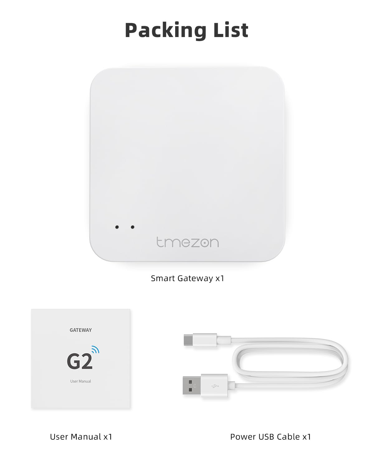 TMEZON Smart Lock Wi-Fi Gateway,Paired with Smart Door Lock to Realize APP Remote Control, Compatible with TUYA APP (Model: H2 /T8)