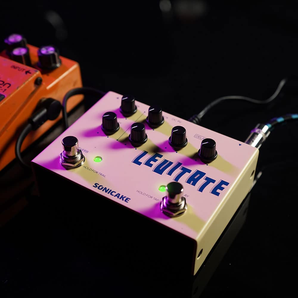 SONICAKE Delay Reverb 2 in 1 Guitar Effects Pedal - Levitate