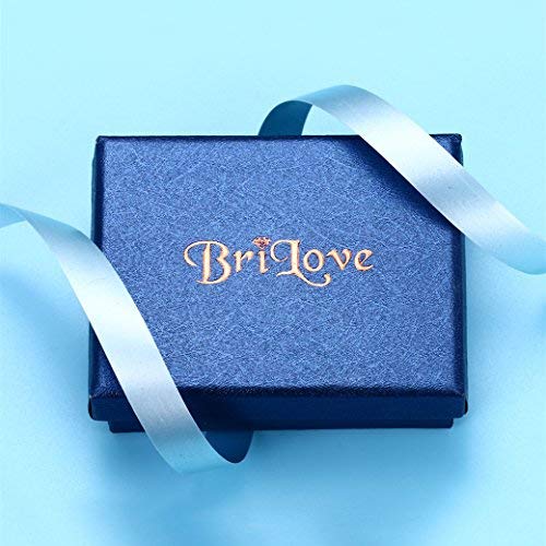 BriLove Gorgeous Wedding Jewelry Set for Women Bride Bridesmaid Blue Topaz