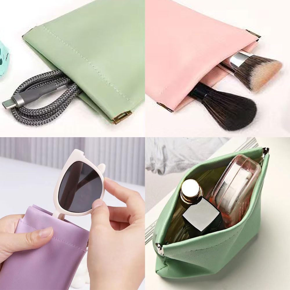 6 Pcs Small Makeup Bag for Purse, Snap Closure Organizer Pouch - thewildfolk 6 Pcs Small Makeup Bag for Purse, Snap Closure Organizer Pouch