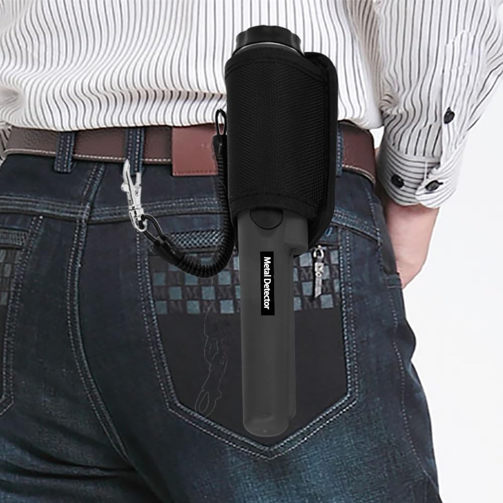 Metal Detector Pro, Handheld Security Scanner with Holster, 1.5-6 Inch Detective Range, Light Weight, Buzz & Vibratory Feedback, Portable Design, Professional Grade with 1PC 9V Battery