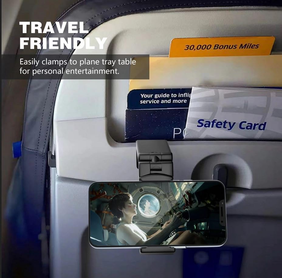 Perilogics Universal Airplane Phone Holder Mount, Plane Travel Essentials