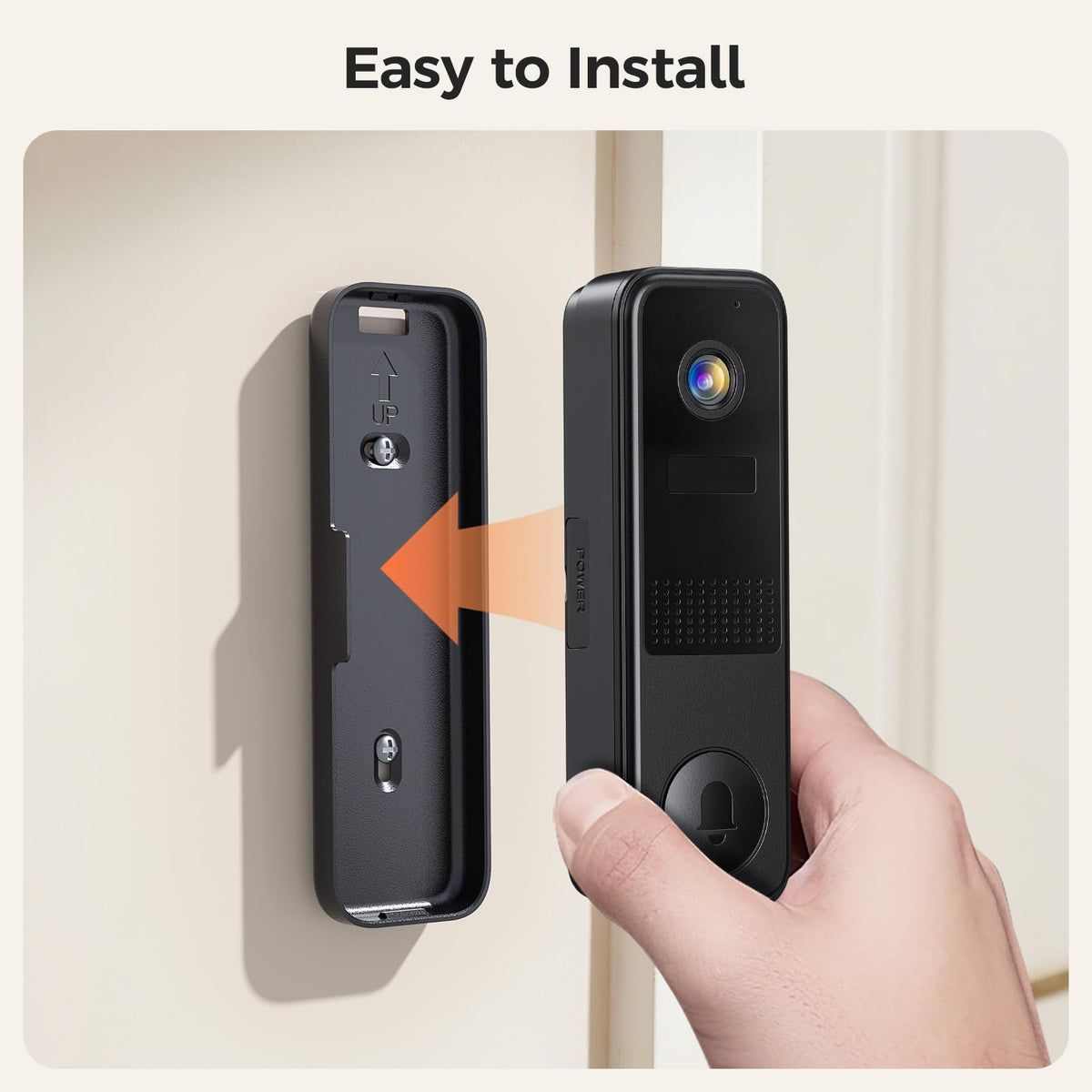Belleye DB4 2K Battery Video Doorbell, Smart Wireless Doorbell Camera with Ring Chime, Live View with Two-Way Talk, AI Detection and Real-Time Notification, Compatible with Alexa and Vicohome