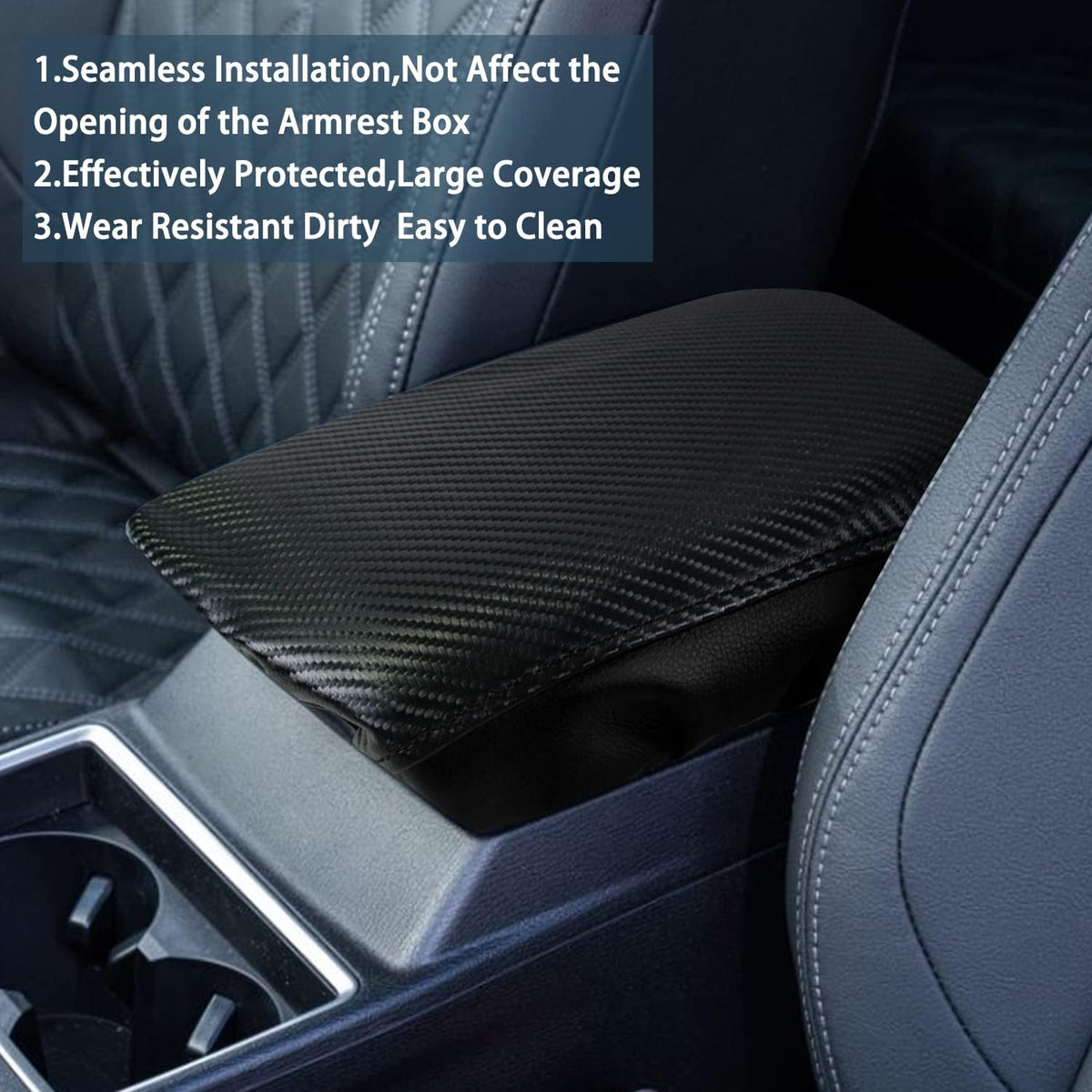 Ruiya Armrest Cover for Mitsubishi Outlander 2022+ Armrest Cushion Mitsubishi Outlander 2022-2024 Accessories Center Console Cover Compatible with 2022 2023 2024 Mitsubishi Outlander