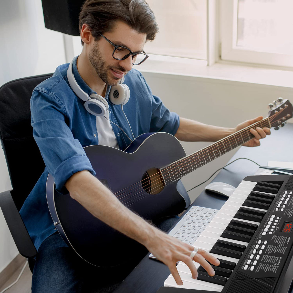 37 Keys Kids Piano for Beginners with Microphone and LED Screen