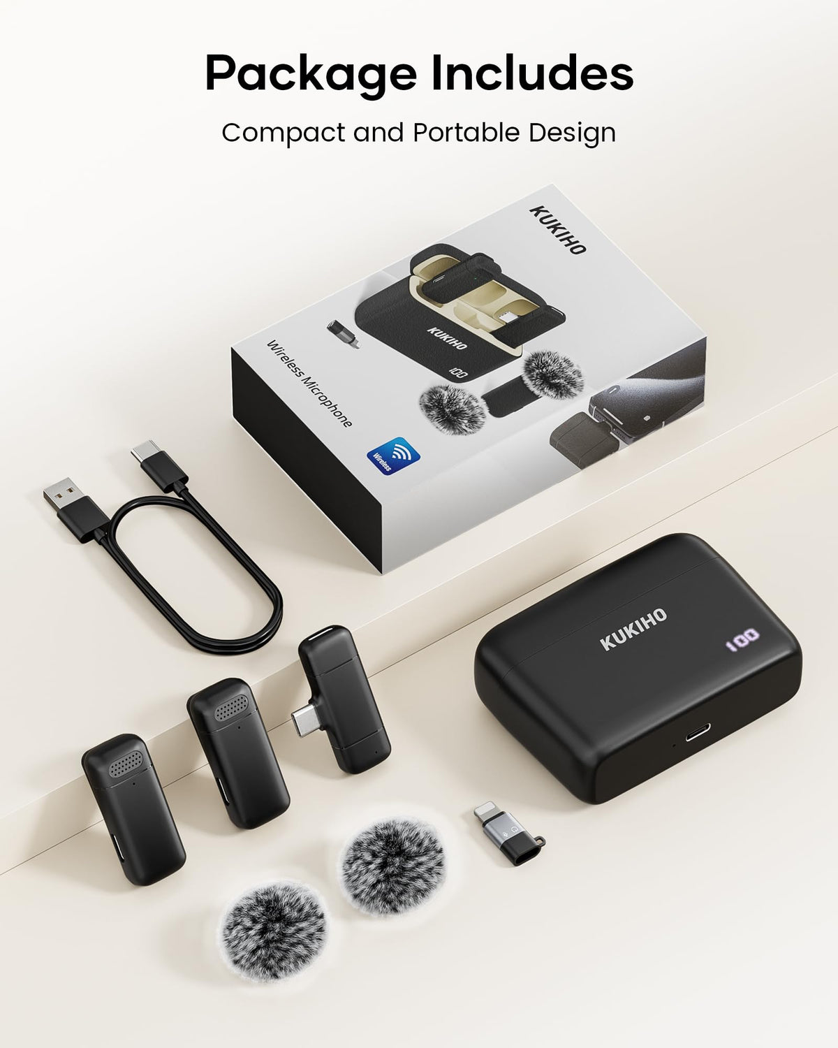 KUKIHO Wireless Dual Lavalier Microphone