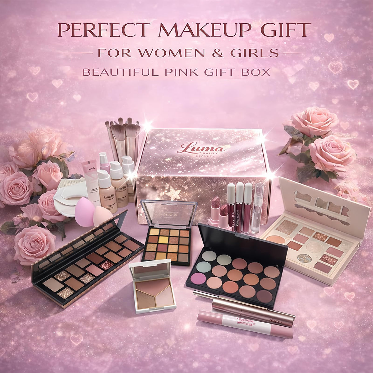 All in One Makeup Kit for Women & Beginners, Full Face Makeup Set