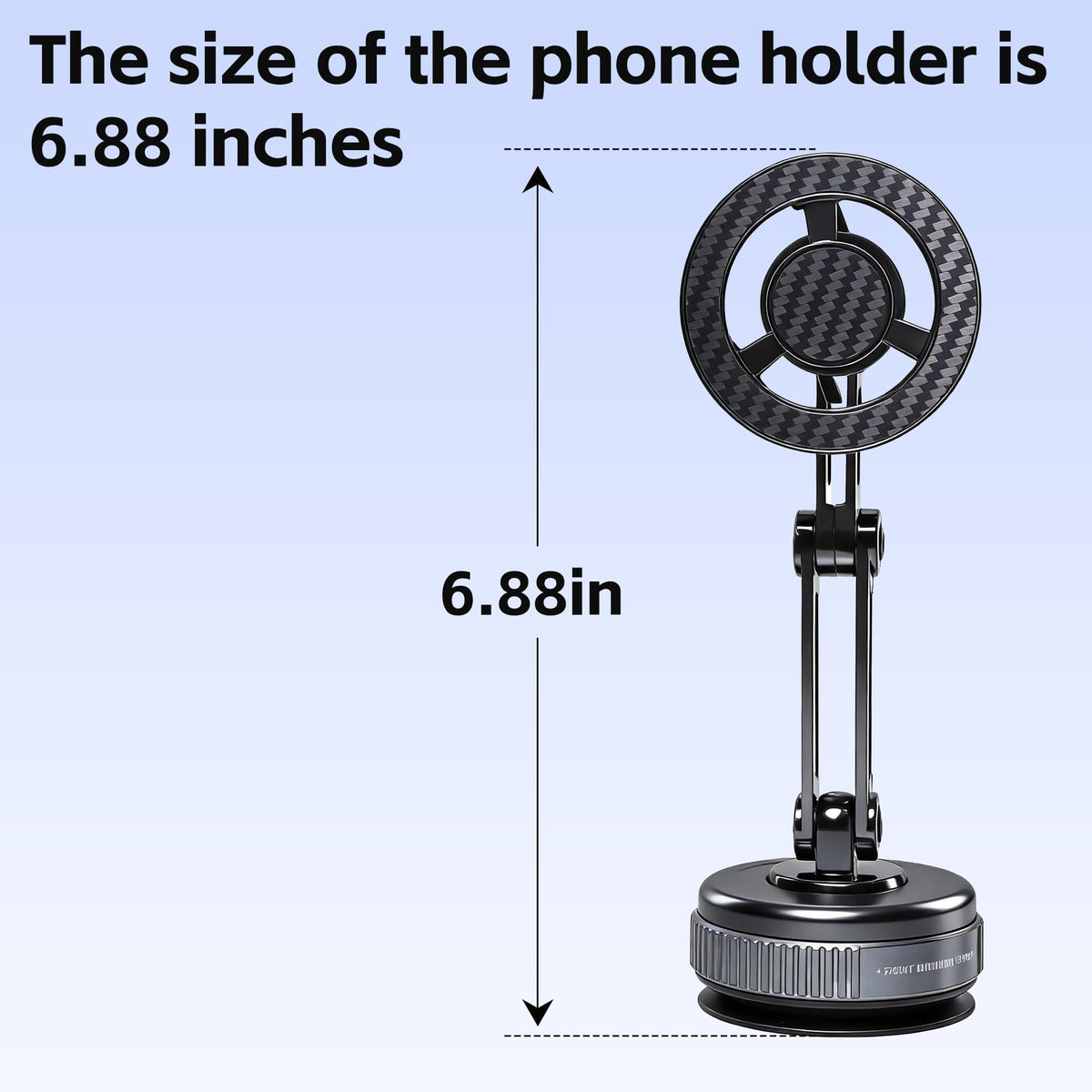 Car Phone Holder for Magsafe, Suction Car Phone Mount, 360° Adjustable