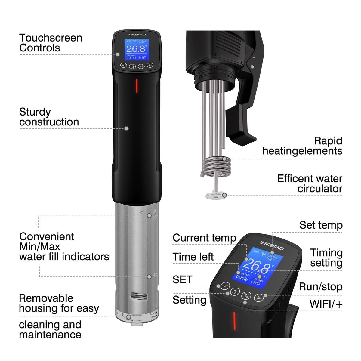 INKBIRD WiFi Sous Vide Cooker