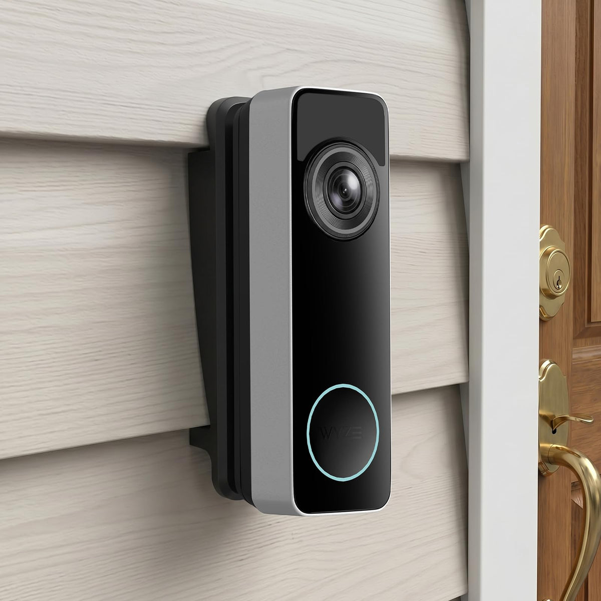 Vinyl Siding Mount for Wyze Doorbell Camera, Adjustable Angle Doorbell Wedge Corner Mounting Bracket Kit for Wyze Duo Cam Video Doorbell, Solve Siding Tilt Problem (4" Standard Vinyl Siding Only)