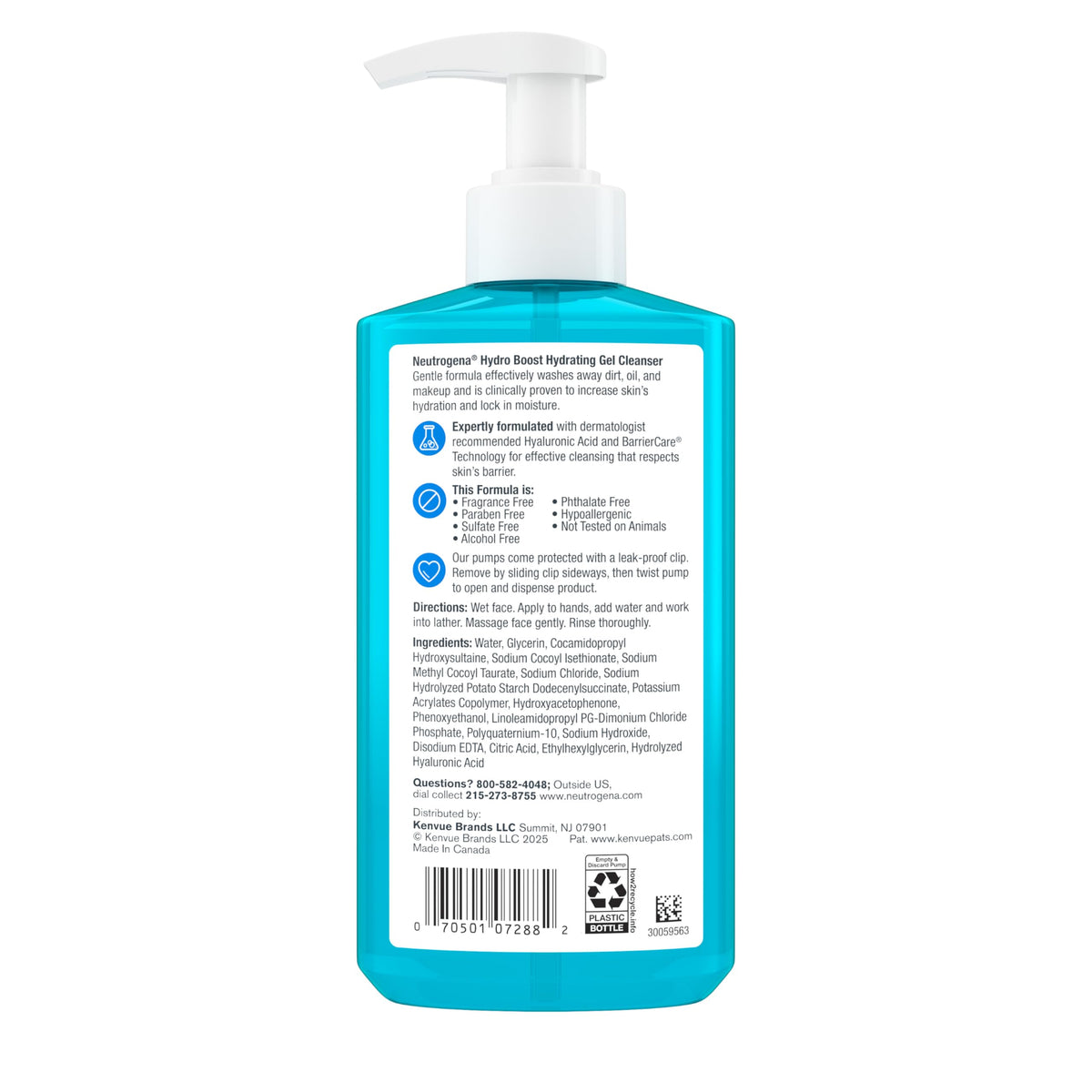 Neutrogena Hydro Boost Face Wash, Fragrance Free, 12 fl oz