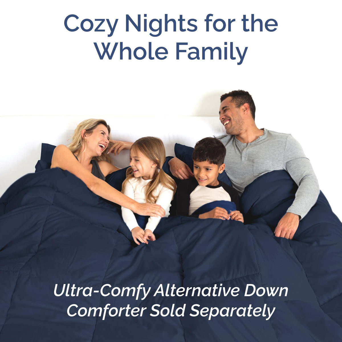 Queen Size 4 Piece Sheet Set - Breathable & Cooling Sheets - Navy Blue