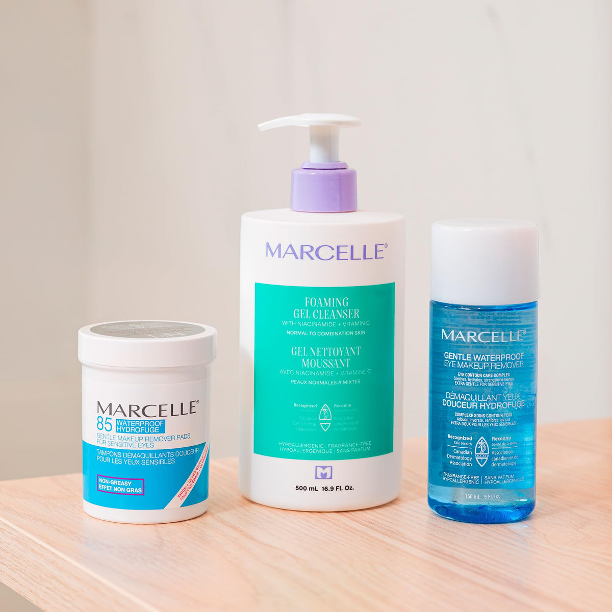 Marcelle Gentle Eye Makeup Remover Pads for Sensitive Eyes, 85 Pads