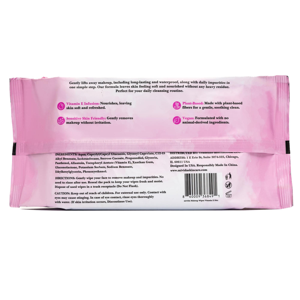 mivida Professional Makeup Remover Wipes Bulk Case | 500 Wipes (10 Packs x 50) | HRIPT Dermatologist Tested | Fragrance Free | For Salons, Spas, Clinics, Hotels & Makeup Artists
