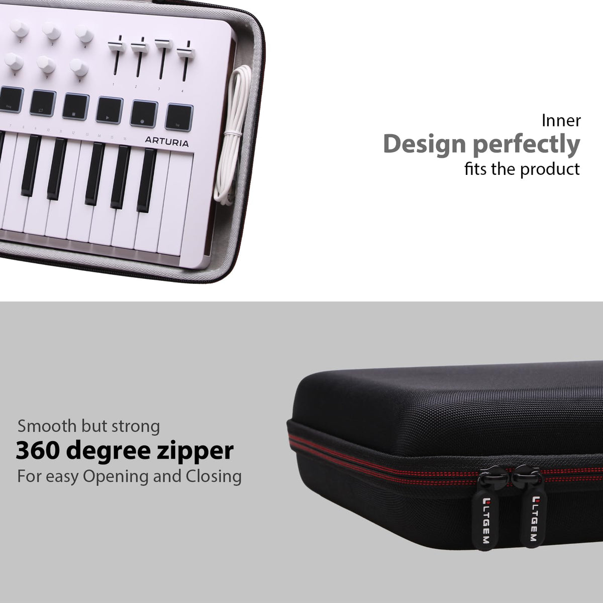 L LTGEM Controller Case - Hard Storage Travel Protective Carrying Bag