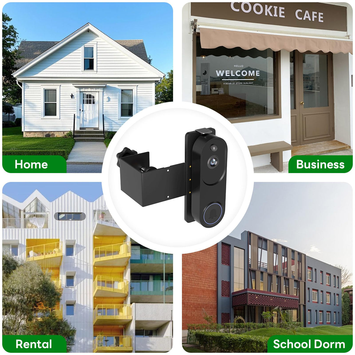 Aaeytby Anti-Theft Doorbell Camera Mount Compatible with Orbitell Video Doorbell, Anti-Blocks Motion Sensor, Adjustable Mounting Bracket Accessories for Houses, Apartments, Businesses, Rentals-Black