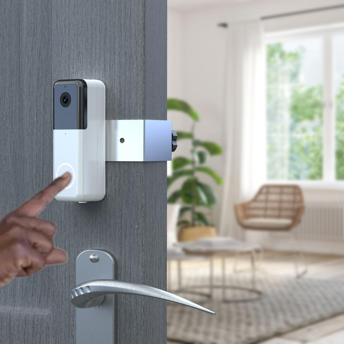 VMEI Anti-Theft Door Mount Compatible with Wyze Video Doorbell Pro, Made of Hard Stainless Steel and Aluminum Alloy, Real Anti-Theft, No Drill, Not Block Night Sensor (Silver)