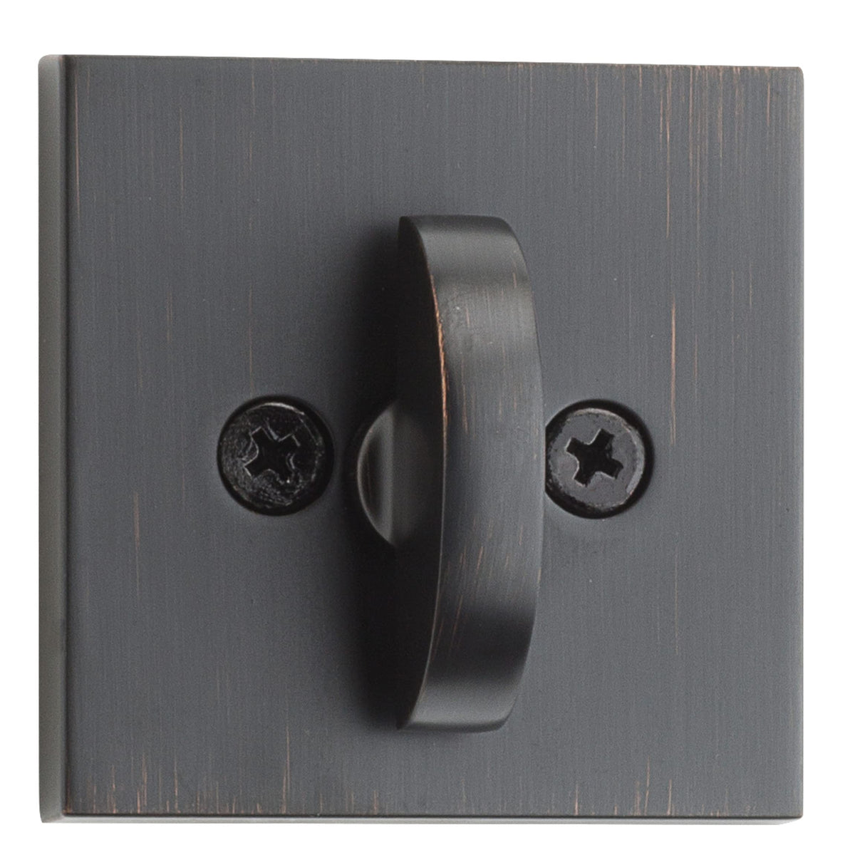 Kwikset Halifax Deadbolt Lock, Venetian Bronze Square Exterior Keyed Front Entry Door, Pick Resistant SmartKey Rekey Security, Single Cylinder Dead Bolt, with Microban Protection