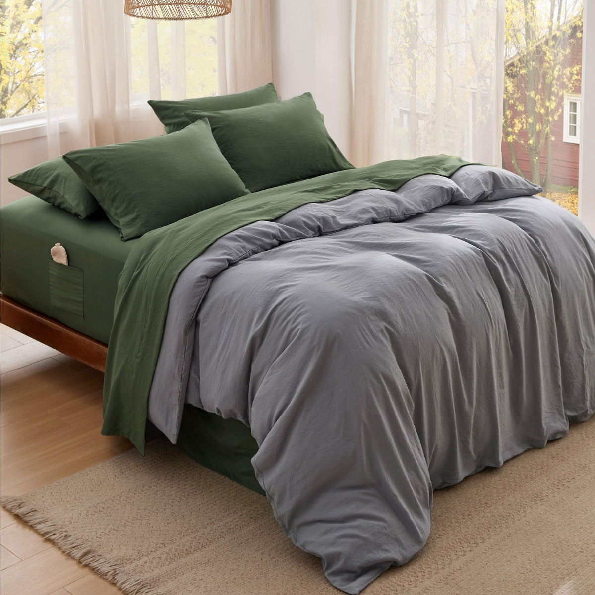 Bedsure Deep Pocket Queen Sheets, 6 Piece, Prewashed Ultra-Soft, 18-inch