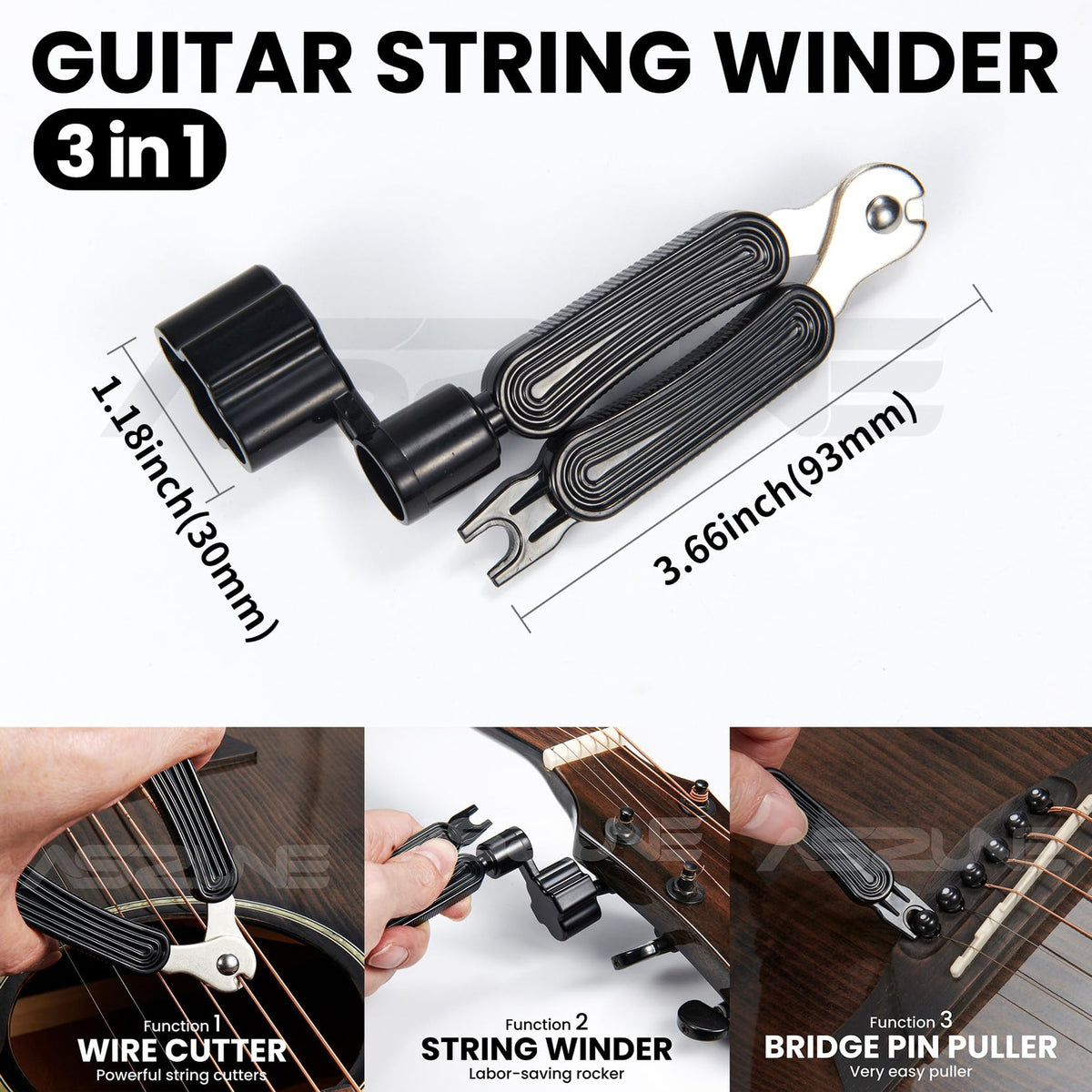 Guitar Accessories Kit:Storage bag,Strap,Capo,Picks,for Beginners
