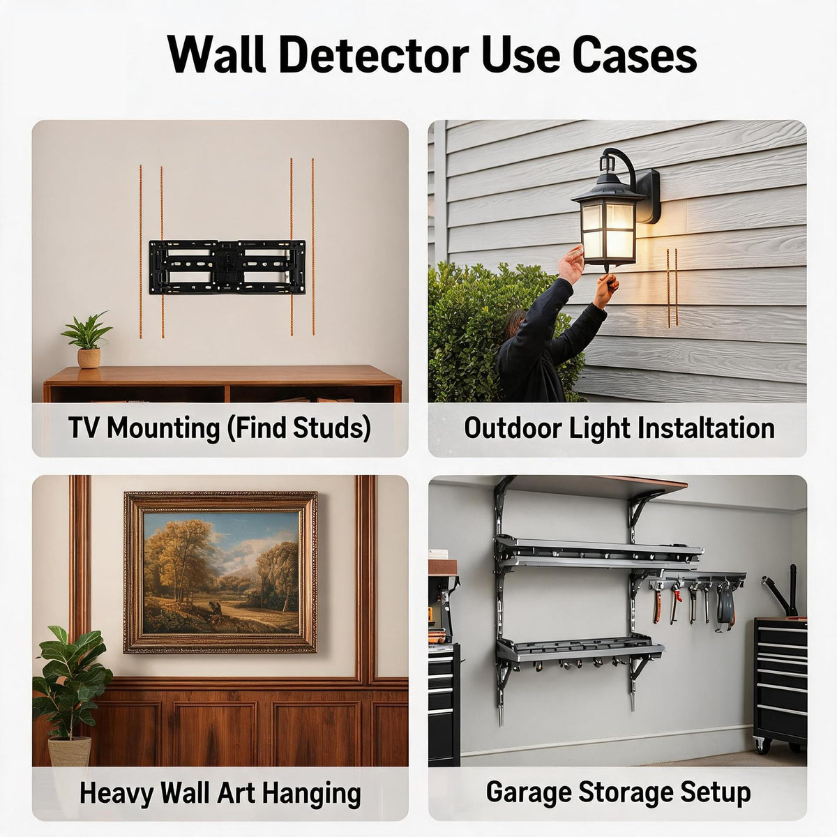 YuremBak Stud Finder Wall Scanner High Accuracy Wood & Metal Stud Detector