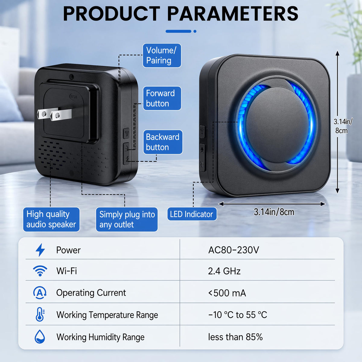 MISDUOCOCO Wireless Smart Doorbell Chime for Google Nest Video Doorbells