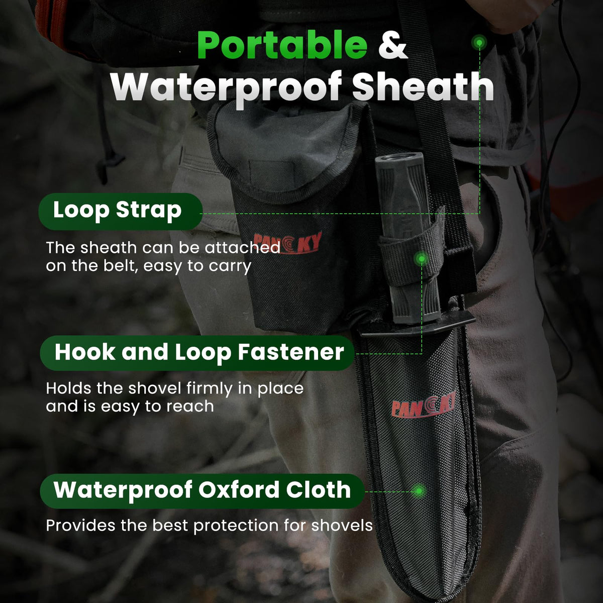 PANCKY Metal Detector Pinpointer with Shovel Combination Set