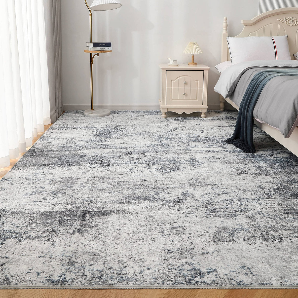 8x10 Area Rugs for Living Room Washable Bedroom Dining Room Blue Grey - thewildfolk 8x10 Area Rugs for Living Room Washable Bedroom Dining Room Blue Grey