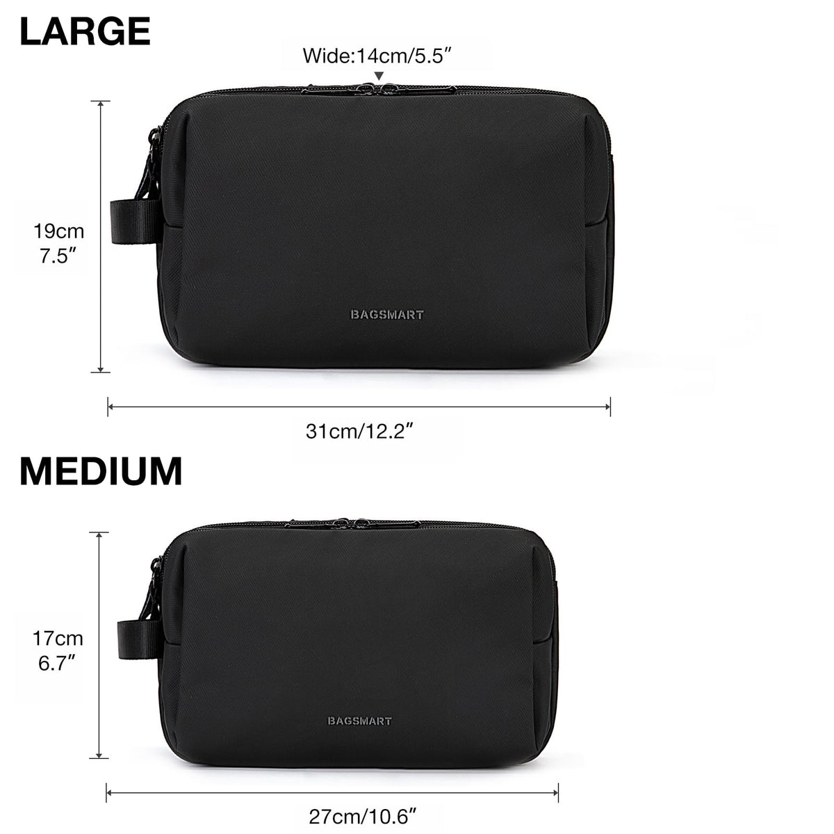 BAGSMART Toiletry Bag for Men, Travel Toiletry Organizer Dopp Kit Water-resistant Shaving Bag for Toiletries Accessories, Door Room Essentials, Black-medium - thewildfolk BAGSMART Toiletry Bag for Men, Travel Toiletry Organizer Dopp Kit Water-resistant Shaving Bag for Toiletries Accessories, Door Room Essentials, Black-medium