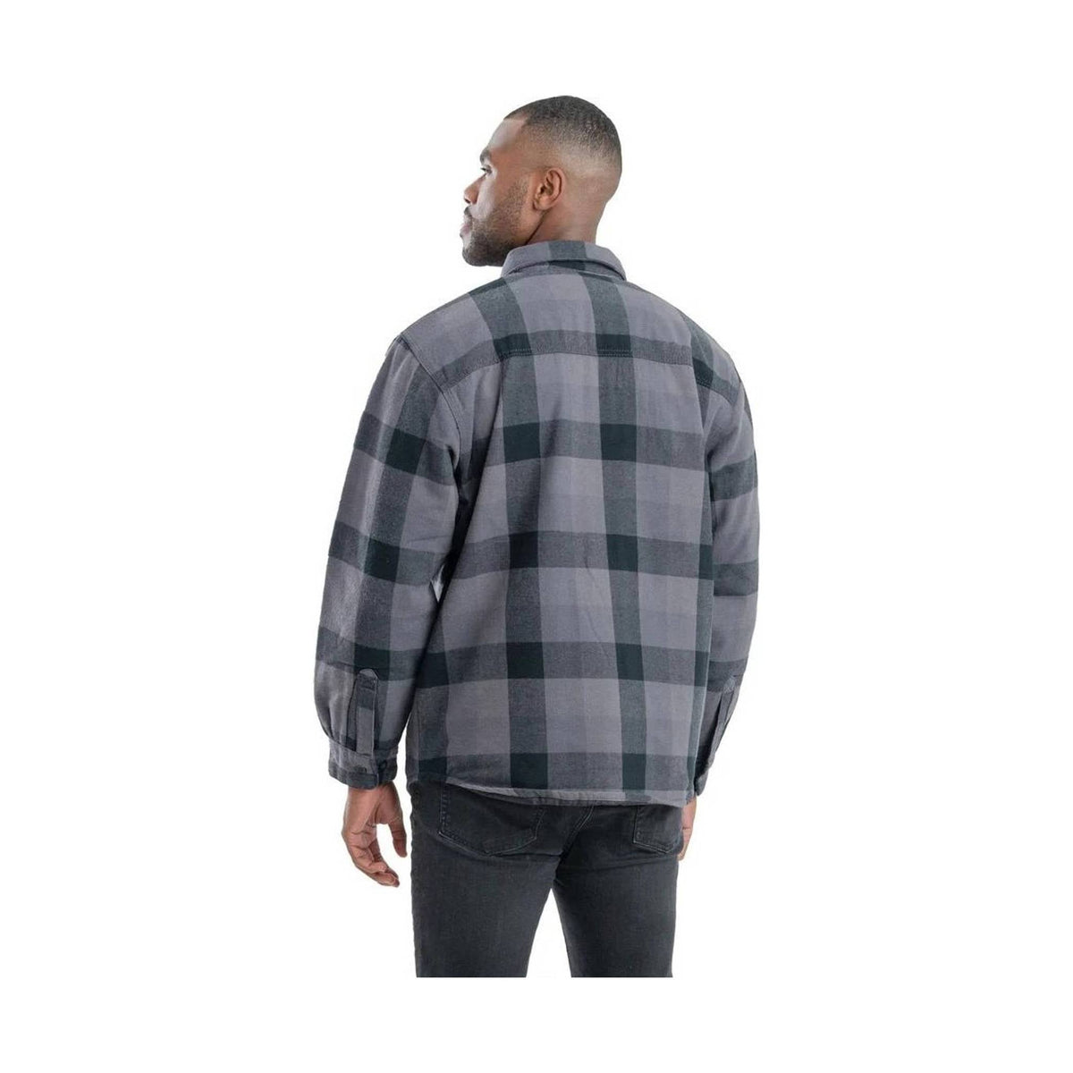 Berne Men's Flannel Shirt Jac - Plaid Slate