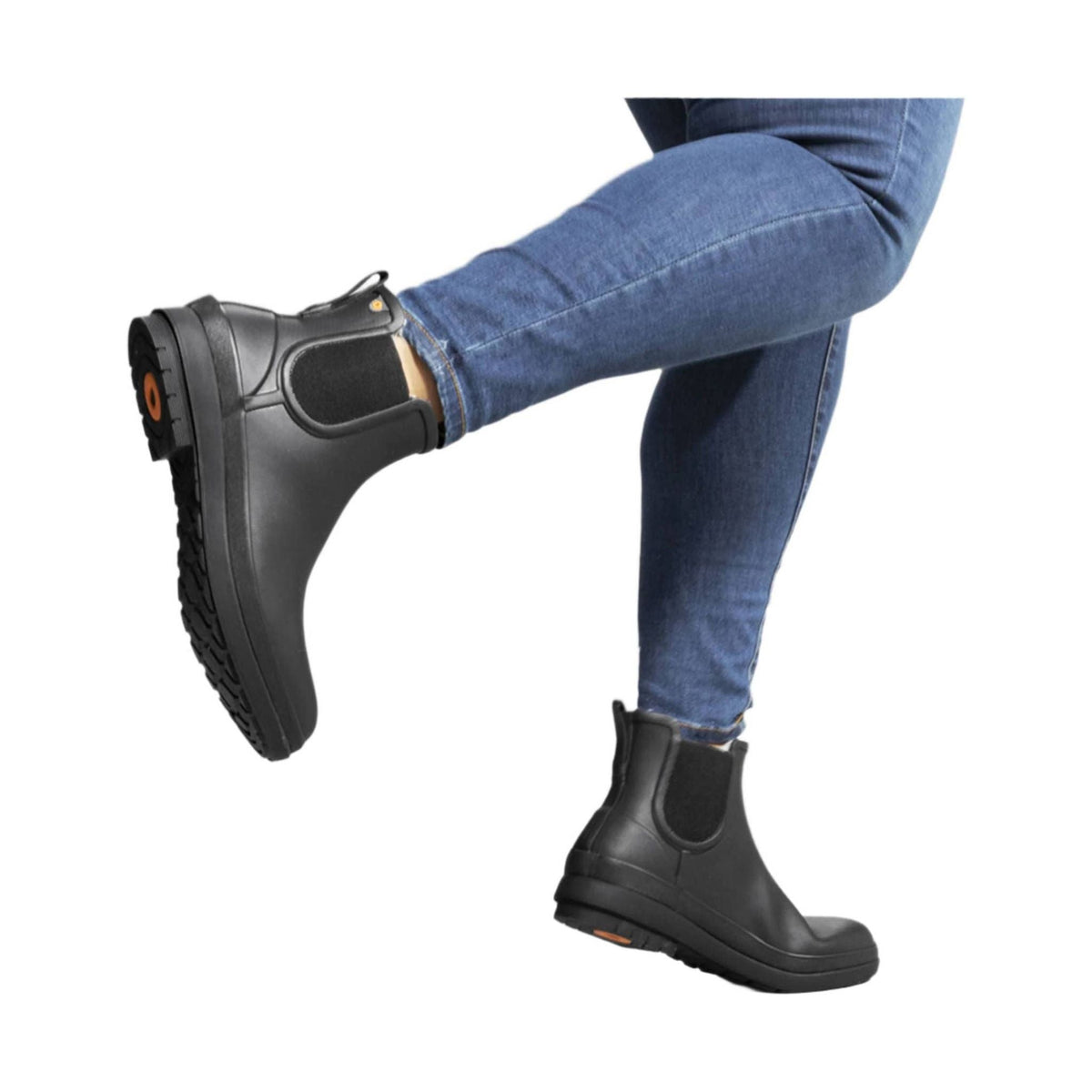Bogs Women's Amanda II Chelsea Slip On Rain Boot - Black