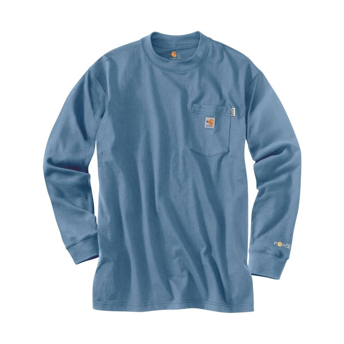 Carhartt Men's Flame Resistant Force Cotton Long-Sleeve T-Shirt - Medium Blue