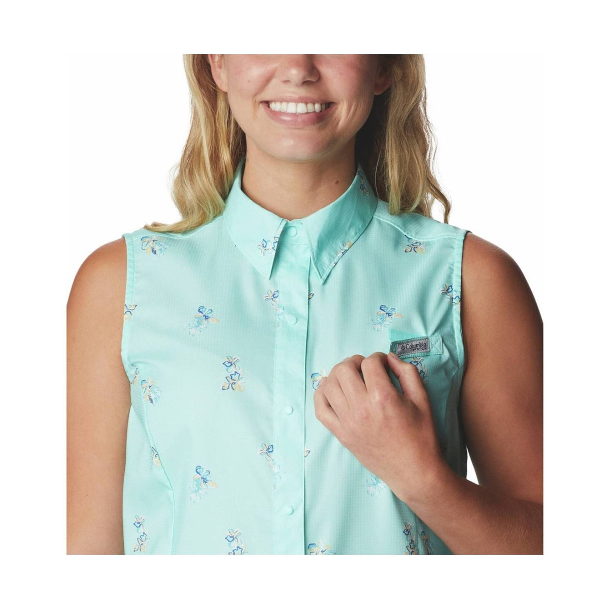 Columbia Women's Super Tamiami Sleeveless - Gulf Stream Bouquet Foray - ONLINE STORE CREDIT/EXCHANGE ONLY