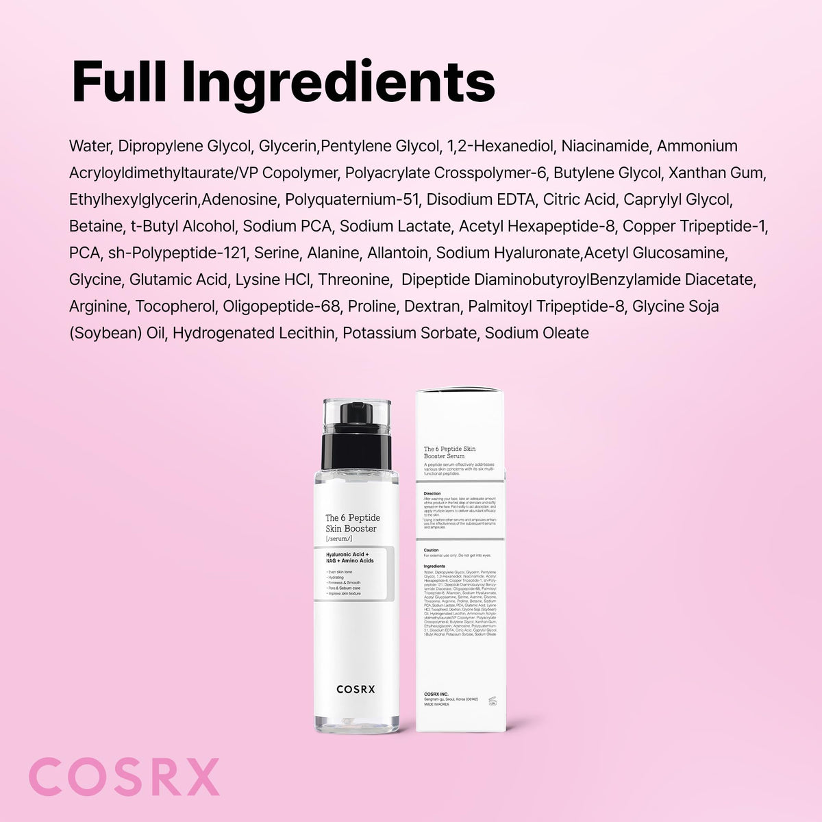 COSRX 6X Peptide Collagen Skin Booster Toner Serum for Dull Skin, 5.07 oz - thewildfolk COSRX 6X Peptide Collagen Skin Booster Toner Serum for Dull Skin, 5.07 oz