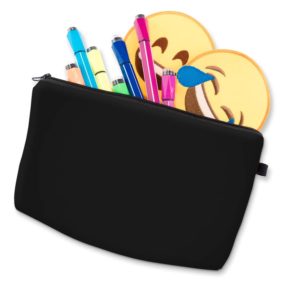 Deanfun Makeup Case Small, Cosmetic Zipper Bag Waterproof for Purse Mini, Women Cute Traveling Accessories Pouch for Ladies Thanksgiving Christmas Gifts(Solid Black D2-51705) 8.65" x 5.35" x 0.78" - thewildfolk Deanfun Makeup Case Small, Cosmetic Zipper Bag Waterproof for Purse Mini, Women Cute Traveling Accessories Pouch for Ladies Thanksgiving Christmas Gifts(Solid Black D2-51705) 8.65" x 5.35" x 0.78"