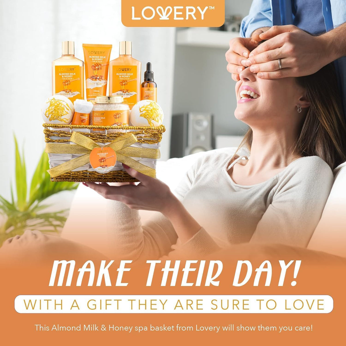Gifts for Women Gift Basket for Women - 10 Pc Almond Milk & Honey Beauty & Personal Care Set - Home Bath Pampering Package for Relaxing - Spa Self Care Kit - Birthday, Mom, Anniversary Gift - thewildfolk Gifts for Women Gift Basket for Women - 10 Pc Almond Milk & Honey Beauty & Personal Care Set - Home Bath Pampering Package for Relaxing - Spa Self Care Kit - Birthday, Mom, Anniversary Gift