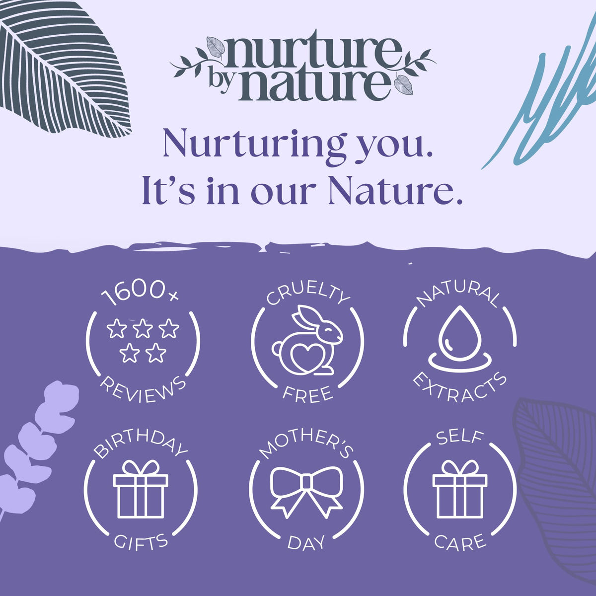 Nurture by Nature Self Care Gifts for Women - Spa Gift Baskets for Women & Relaxation Gifts | At Home Spa Kit | 6 Piece Bath Set with Pillow Spray, Candle, Bath Bomb & Bath Salts - thewildfolk Nurture by Nature Self Care Gifts for Women - Spa Gift Baskets for Women & Relaxation Gifts | At Home Spa Kit | 6 Piece Bath Set with Pillow Spray, Candle, Bath Bomb & Bath Salts