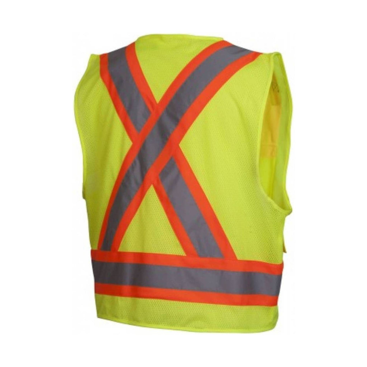 Pyramex Men's Hi-Viz Safety Zipper Vest - Yellow
