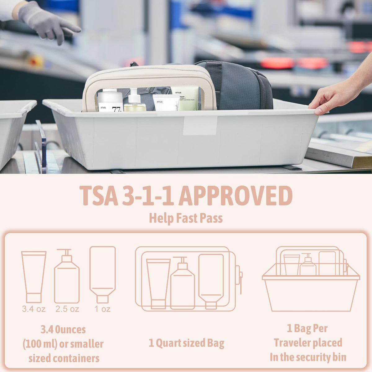 YOPCDJ 5PCS Diaper Bag Organizer Pouch Set, TSA Approved Toiletry Bag,Clear Waterproof TPU Makeup Bag Set Travel Organizer Bags for Women and Kids - thewildfolk YOPCDJ 5PCS Diaper Bag Organizer Pouch Set, TSA Approved Toiletry Bag,Clear Waterproof TPU Makeup Bag Set Travel Organizer Bags for Women and Kids