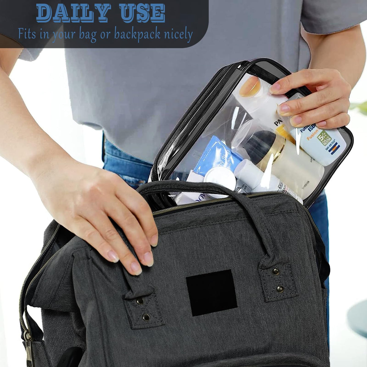 16 Pieces Clear Makeup Bags Bulk, TSA Approved Toiletry Bag for Travel, PVC Waterproof Travel Small Pouches Clear Pouch with Zipper for Men and Women Carry-on Travel Essentials Cosmetic Bags (Black) - thewildfolk 16 Pieces Clear Makeup Bags Bulk, TSA Approved Toiletry Bag for Travel, PVC Waterproof Travel Small Pouches Clear Pouch with Zipper for Men and Women Carry-on Travel Essentials Cosmetic Bags (Black)