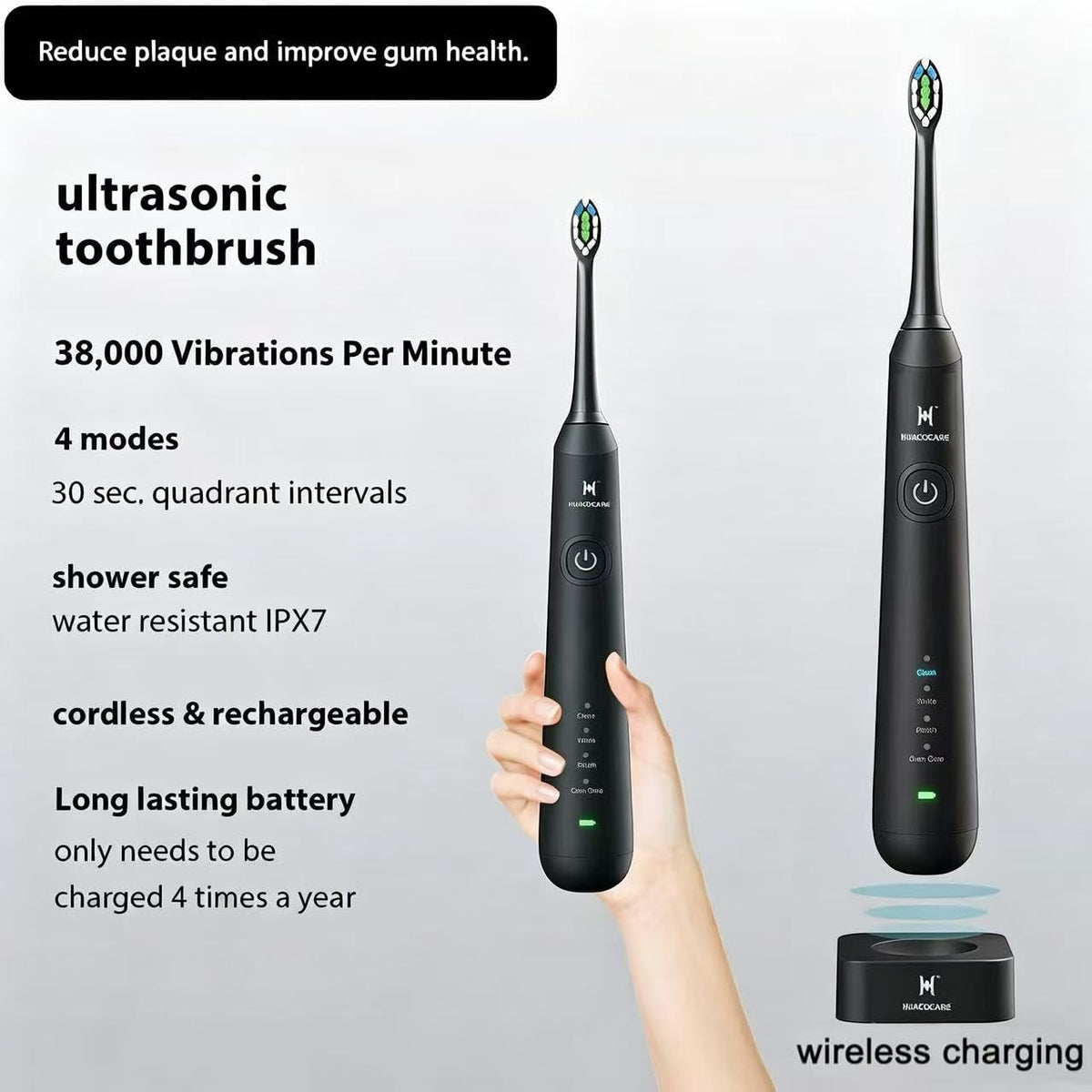 2-1 Oral Clean Kit- Water Dental flosser & Electric Toothbrush Combo- Brushing & Flossing- for Teeth Cleaning and Gum Health (Black) - thewildfolk 2-1 Oral Clean Kit- Water Dental flosser & Electric Toothbrush Combo- Brushing & Flossing- for Teeth Cleaning and Gum Health (Black)