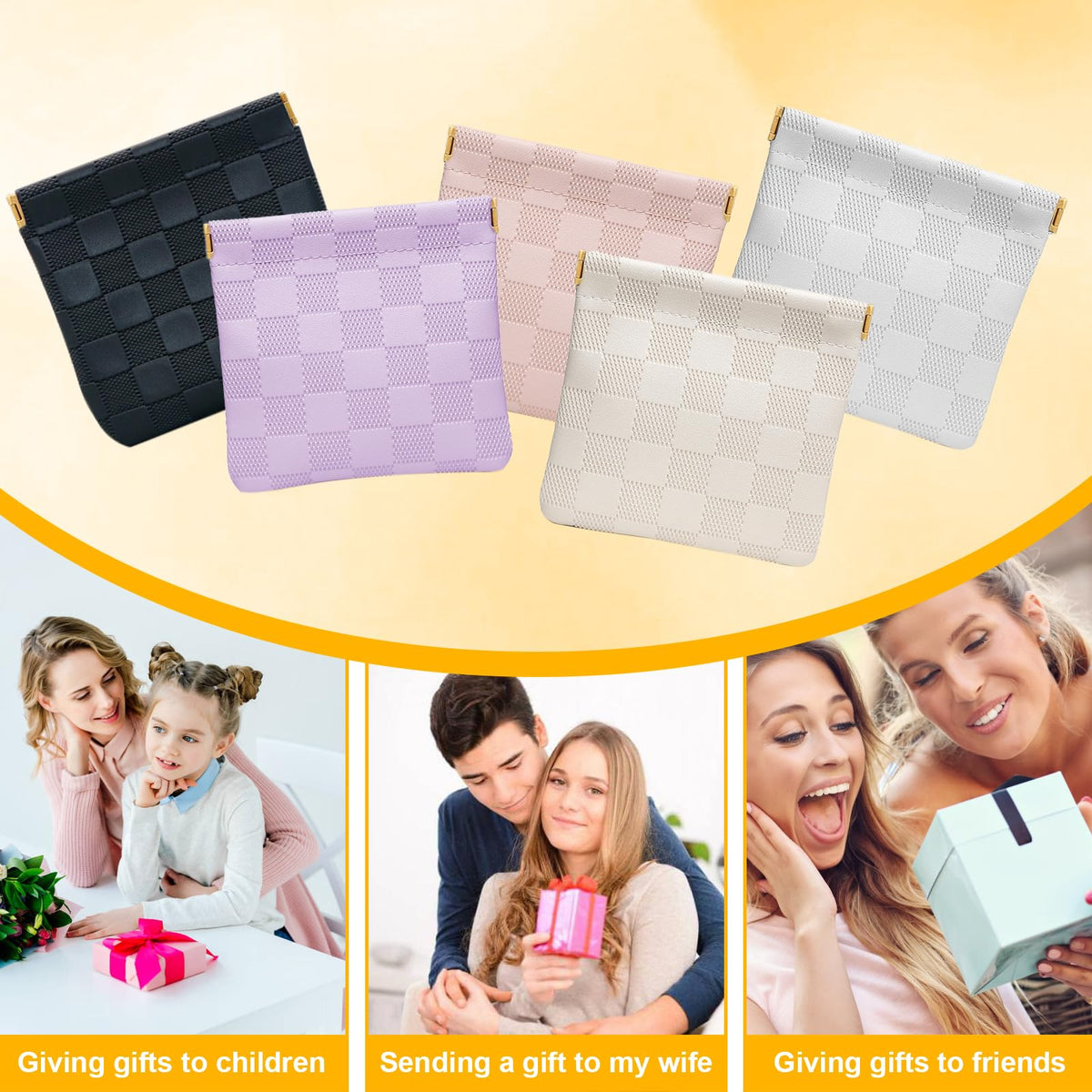 2 PCS Small Makeup Bag for Women, Small Pouches for Purse,Mini Checkered Cosmetic Bag Waterproof Pouch for Travel Storage bag, for Cosmetics Headphones Jewelry Cosmetic Lipstick Coins (Black, Beige) - thewildfolk 2 PCS Small Makeup Bag for Women, Small Pouches for Purse,Mini Checkered Cosmetic Bag Waterproof Pouch for Travel Storage bag, for Cosmetics Headphones Jewelry Cosmetic Lipstick Coins (Black, Beige)