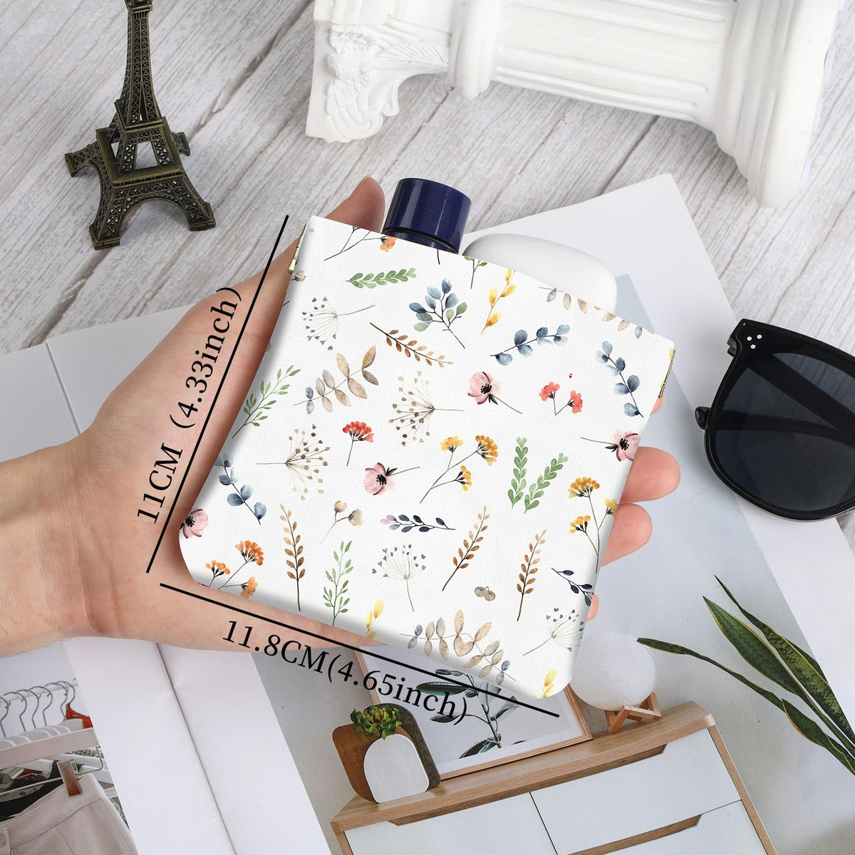 2Pcs PU Leather Small Squeeze Coin Purse Pouch Mini coin Bag Unique And Cute Wallet Cosmetic Bags Change Bag For Women Girls Men White And Purple Floral - thewildfolk 2Pcs PU Leather Small Squeeze Coin Purse Pouch Mini coin Bag Unique And Cute Wallet Cosmetic Bags Change Bag For Women Girls Men White And Purple Floral