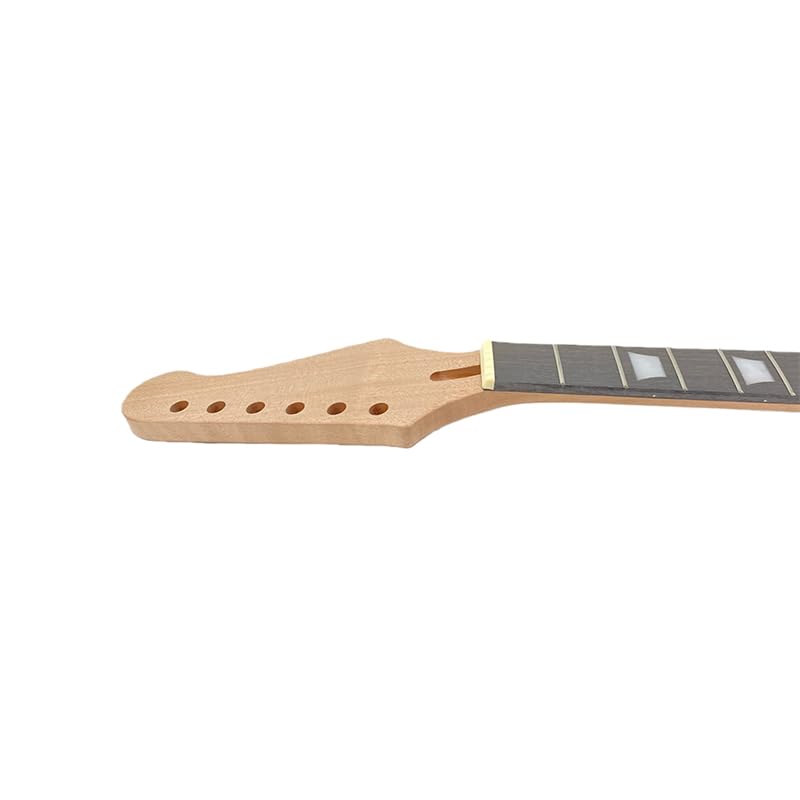 Foyarina 22 Fret Electric Guitar Neck, 25.5" Maple Neck with Nice Inlay Rosewood Fretboard– Bolt-On Replacement Neck for Guitar Builds