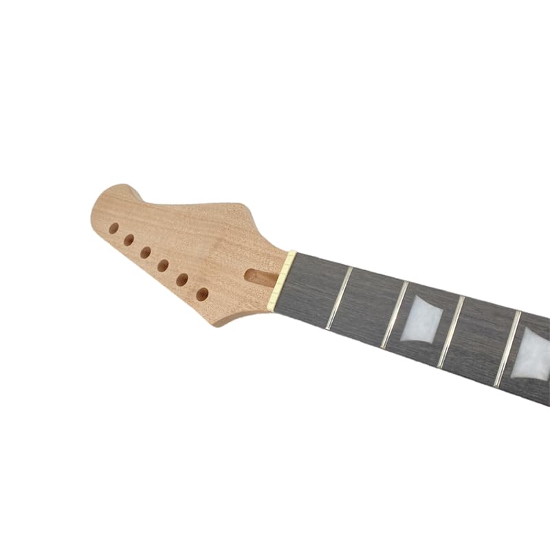 Foyarina 22 Fret Electric Guitar Neck, 25.5" Maple Neck with Nice Inlay Rosewood Fretboard– Bolt-On Replacement Neck for Guitar Builds