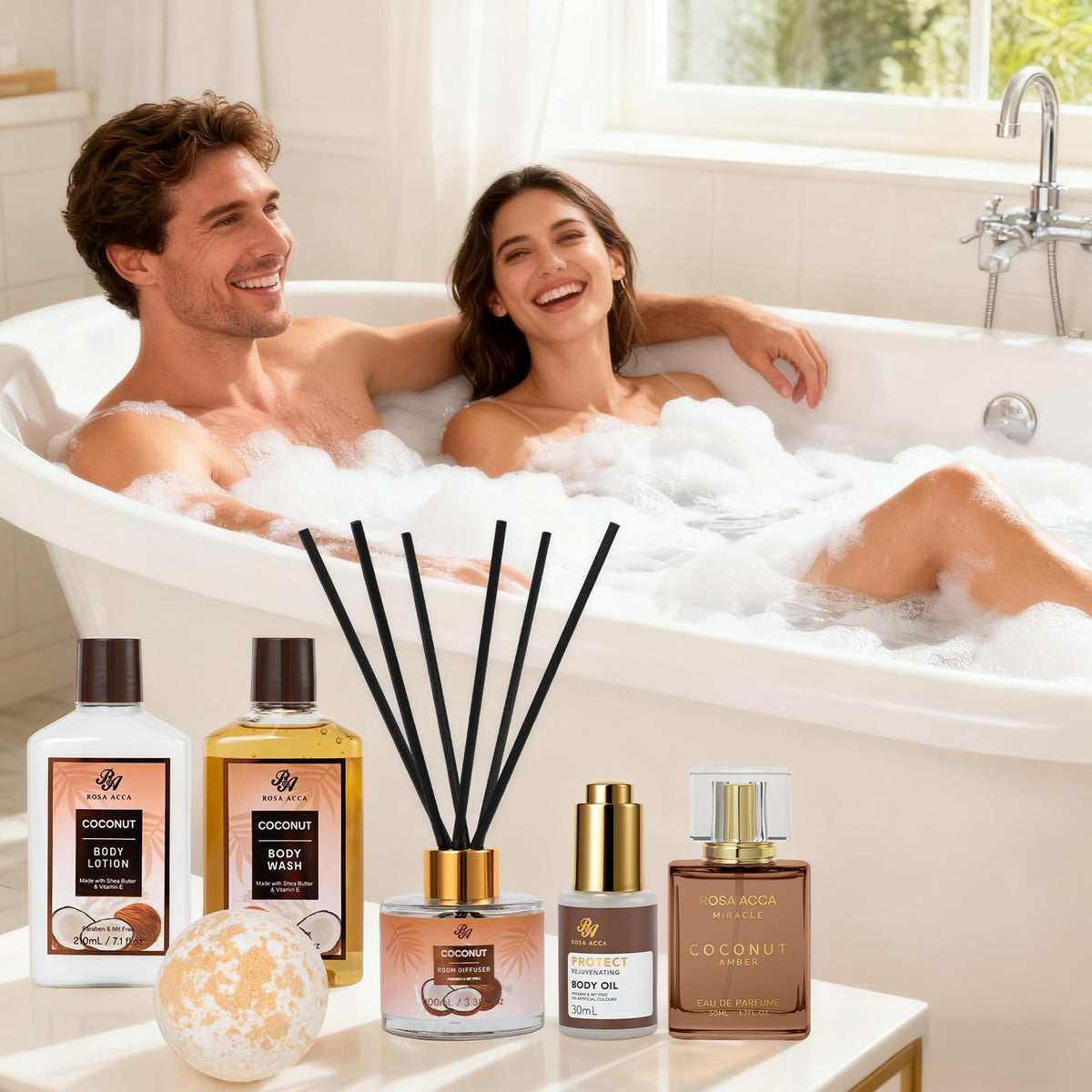 35 Pcs Coconut Vanilla Spa Gift Basket for Women & Men, Face Skin Care Set - thewildfolk 35 Pcs Coconut Vanilla Spa Gift Basket for Women & Men, Face Skin Care Set