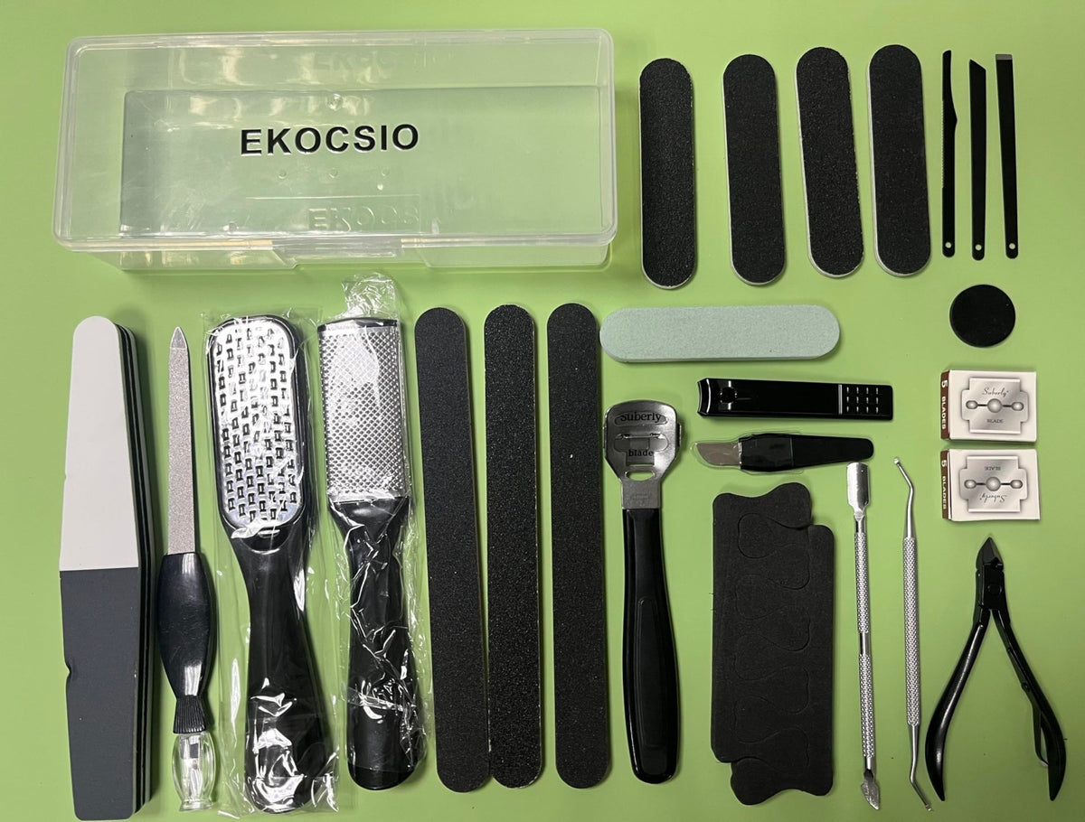 36 in 1 Professional Pedicure Kit, Foot File, Foot Rasp and Callus Remover - thewildfolk 36 in 1 Professional Pedicure Kit, Foot File, Foot Rasp and Callus Remover