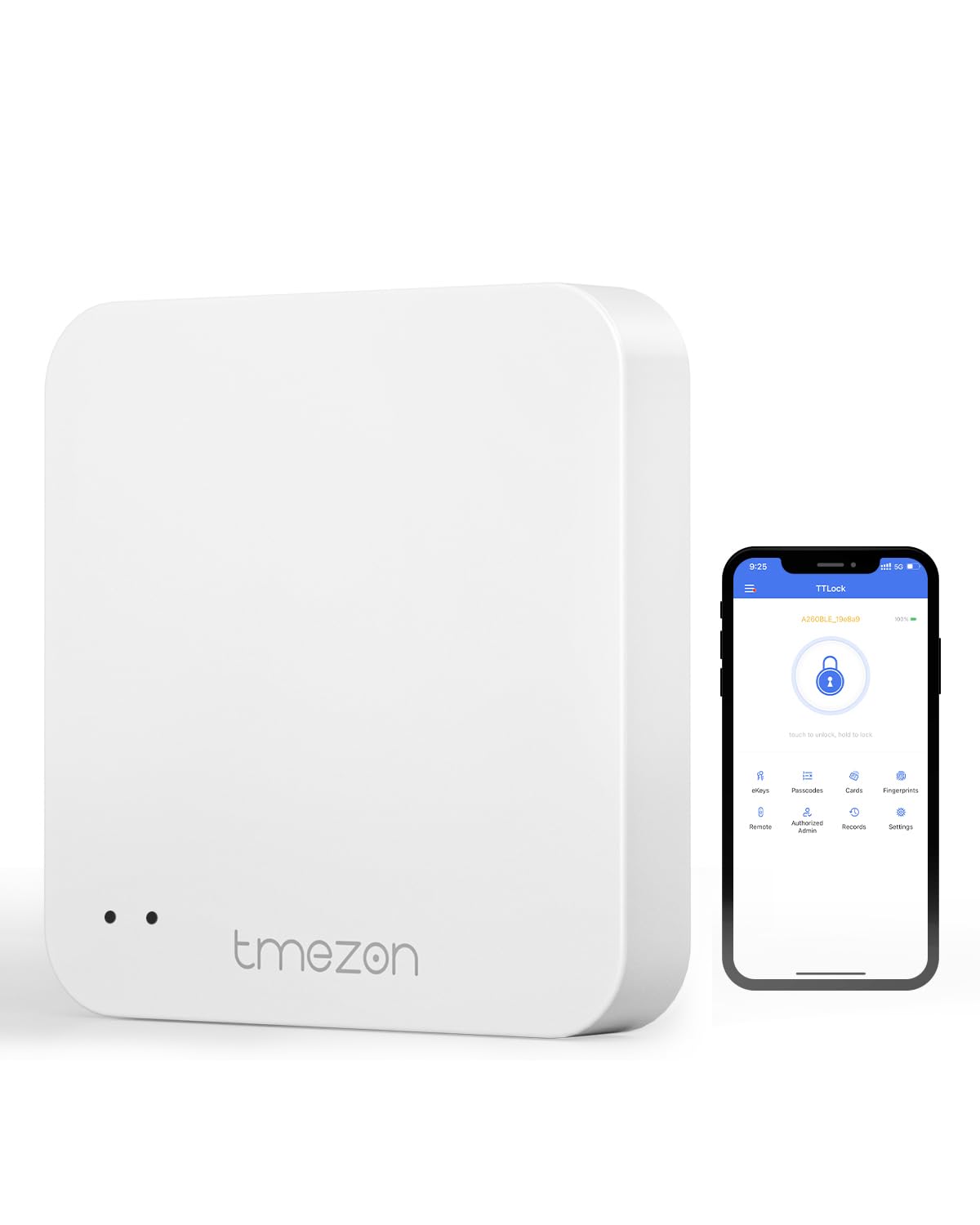 TMEZON Smart Lock Wi-Fi Gateway,Paired with Smart Door Lock to Realize APP Remote Control, Compatible with TUYA APP (Model: H2 /T8)