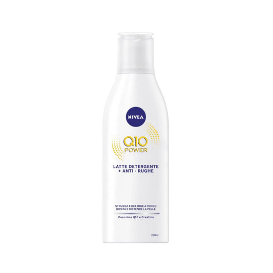NIVEA Q10 Cleansing Milk Gentle Face Cleanser 200 ml | Daily Makeup Remover and Facial Cleanser for All Skin Types with Mild, Creamy Formula Visage Skincare Milky Cleanser