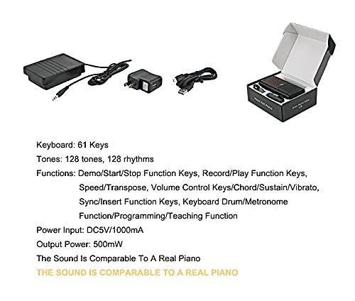 Vhffoso Portable 61 Key Rollup Piano
